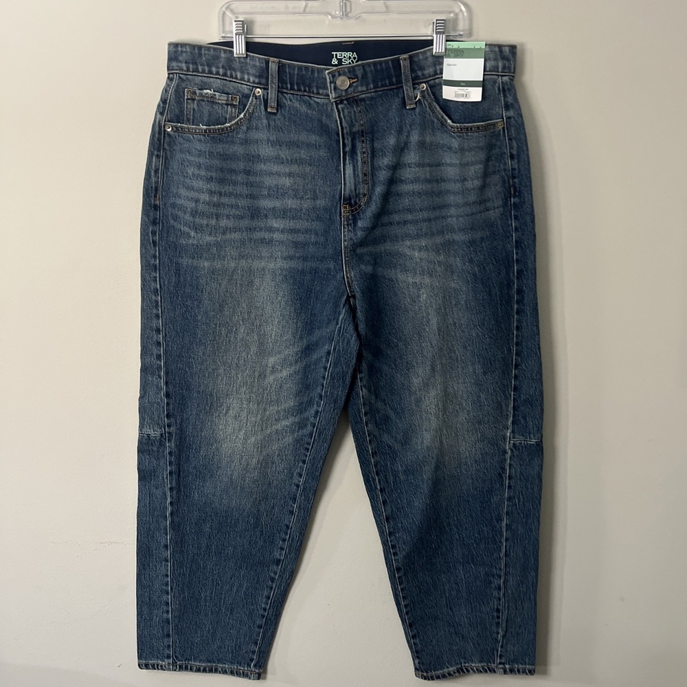 Terra & Sky Blue Barrel  Jeans